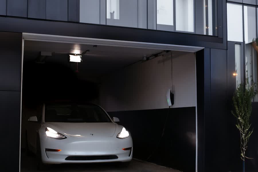 Finished garage