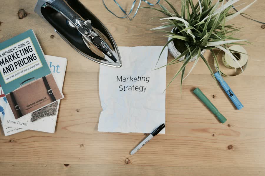 Strategy notes on a desk
